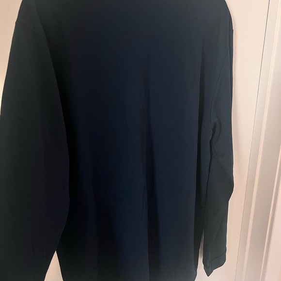 adidas Men's Dark Blue Long Sleeve Polo - Picture 6 of 7